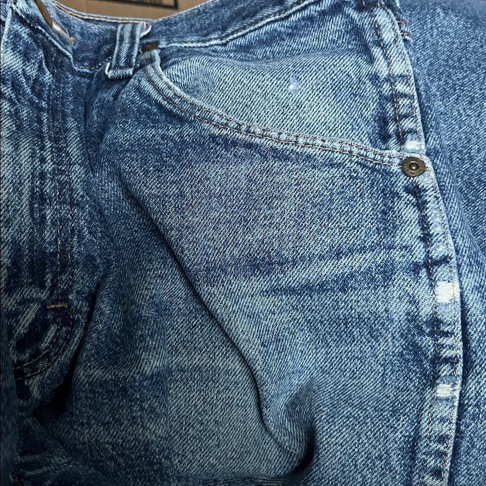 Men’s Wranglers 34x29 distressed work jeans - Picture 4 of 11